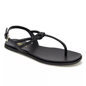 Kenneth Cole Reaction | Black Warren Jewel Thong Flat Sandals